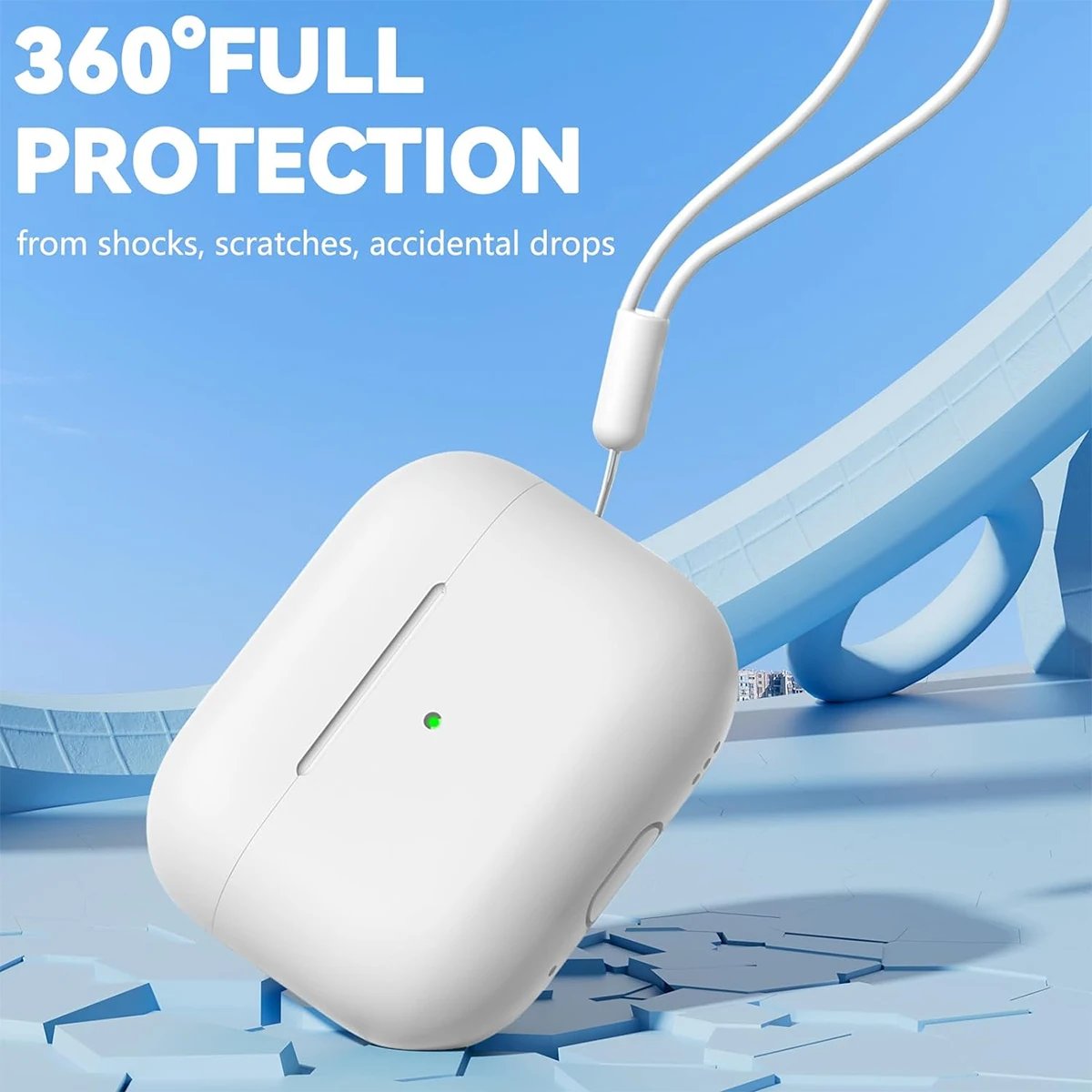 AirPods Pro Case Cover with Cleaner Kit,Soft Silicone Protective Case for Apple AirPod Pro 2nd/1st Generation Case for Women Men