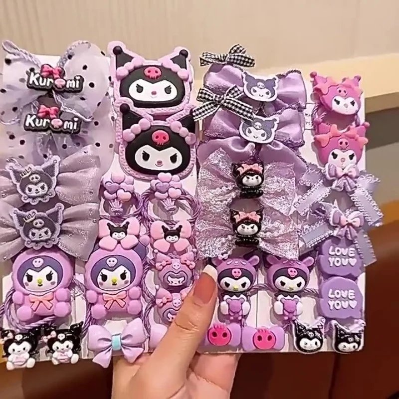 Cute Kuromi rubber band does not harm hair, has good elasticity, baby headband, little girl ties hair with hair loops Cute Kuromi rubber band does not harm hair, has good elasticity, baby headband, little girl ties hair with hair loops