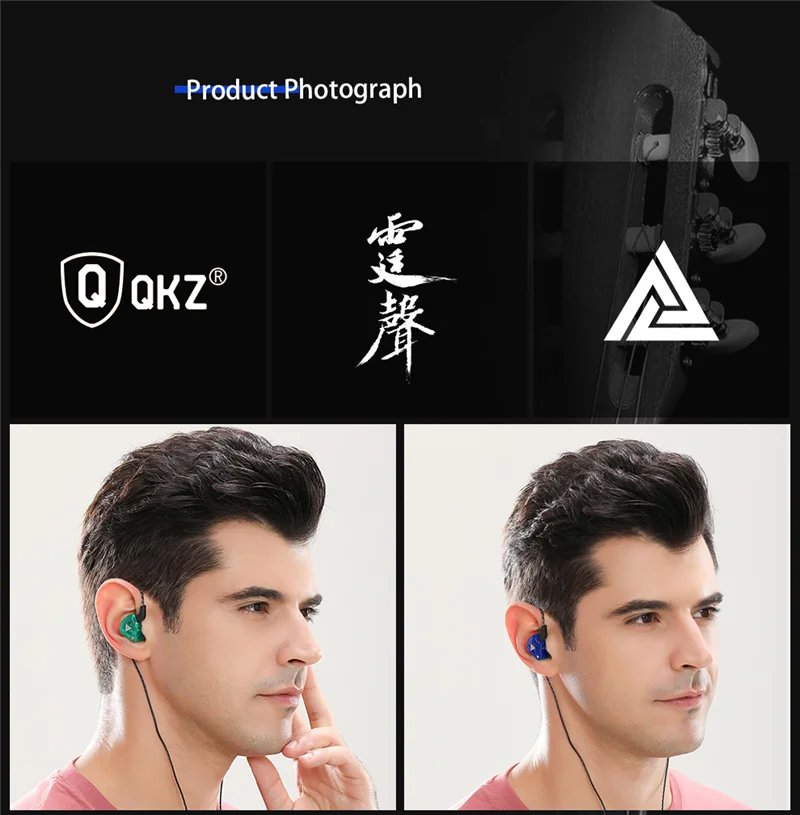 Original QKZ AK6 Copper Driver HiFi Wired Earphone 3.5MM Race Sport Headphone Bass Stereo Headset Music Earbuds In Ear With Mic