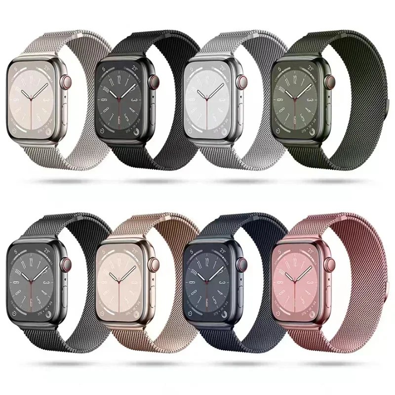 Milanese Strap For Apple Watch Band Ultra 2 49mm 44mm 40mm 45mm 41mm 38mm 44mm Bracelet F or iWatch Series 9 3 6 5 SE 7 8 Strap