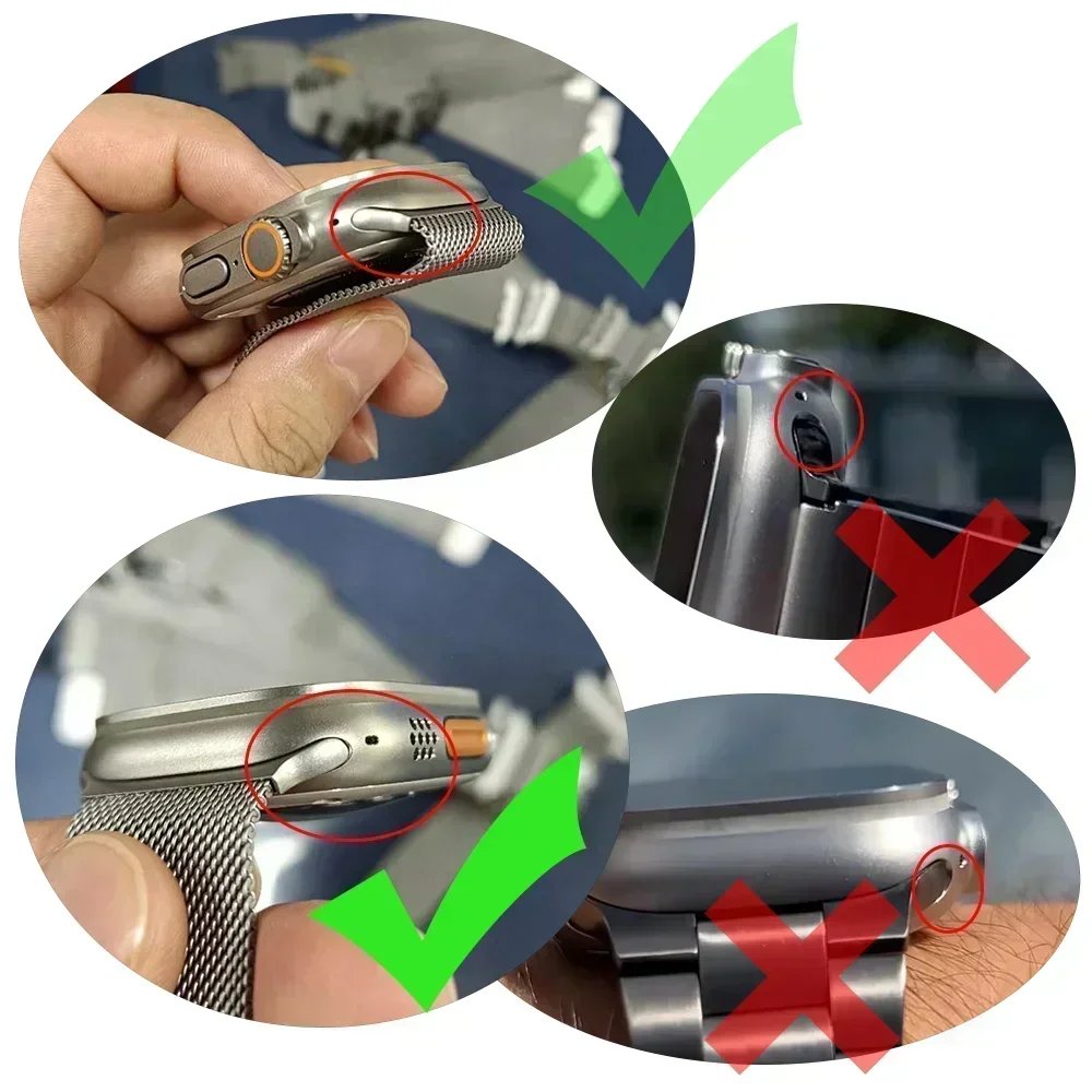 Milanese Strap For Apple Watch Band Ultra 2 49mm 44mm 40mm 45mm 41mm 38mm 44mm Bracelet F or iWatch Series 9 3 6 5 SE 7 8 Strap