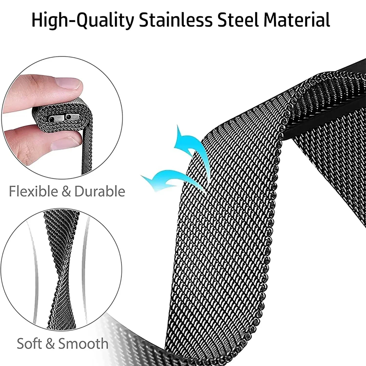 Milanese Strap For Apple Watch Band Ultra 2 49mm 44mm 40mm 45mm 41mm 38mm 44mm Bracelet F or iWatch Series 9 3 6 5 SE 7 8 Strap