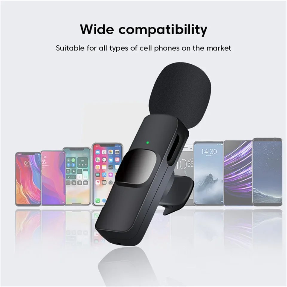 K9 Bluetooth wireless microphone portable, audio, video, static, suitable for iPhone outdoor live streaming gaming phone Type-c