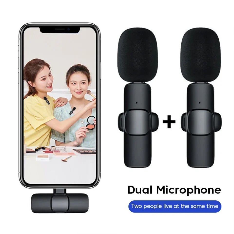 K9 Bluetooth wireless microphone portable, audio, video, static, suitable for iPhone outdoor live streaming gaming phone Type-c