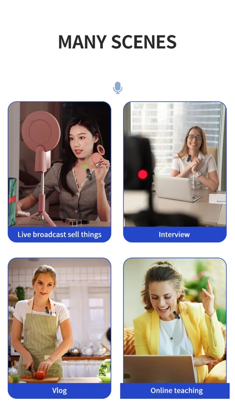 K9 Bluetooth wireless microphone portable, audio, video, static, suitable for iPhone outdoor live streaming gaming phone Type-c