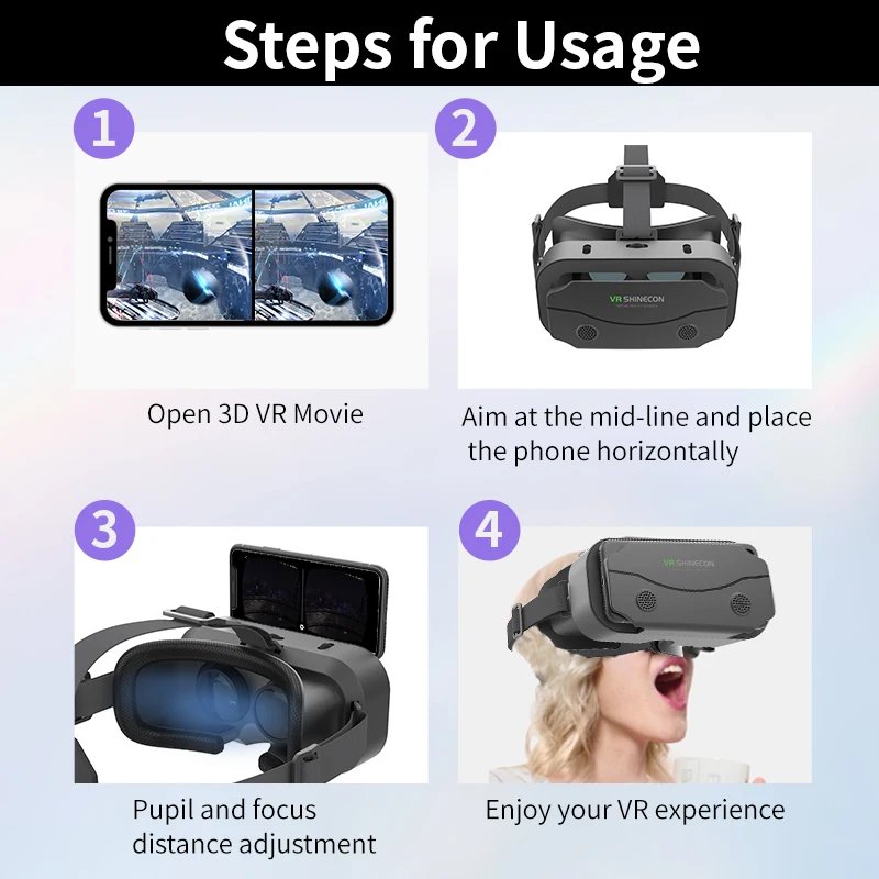 VR Glasses Virtual Reality Headset Viar Devices Helmet 3D Lenses Smart Goggles For Smartphones Phone Mobile Gogle Game Accessory VR Glasses Virtual Reality Headset Viar Devices Helmet 3D Lenses Smart Goggles For Smartphones Phone Mobile Gogle Game Accessory