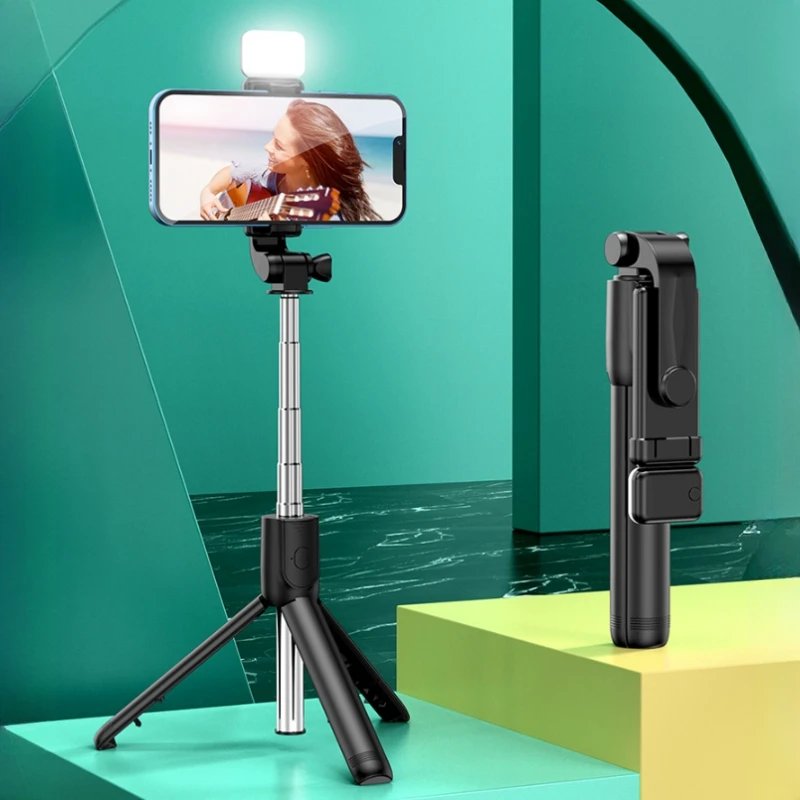 All In One Expandable Portable IPhone Tripod Selfie Stick Selfie Stick With Remote With Detachable BT Wireless Remote Compatible All In One Expandable Portable IPhone Tripod Selfie Stick Selfie Stick With Remote With Detachable BT Wireless Remote Compatible
