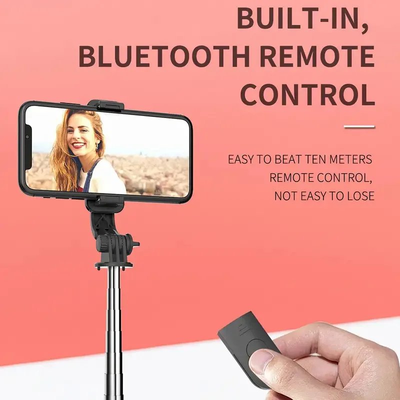 All In One Expandable Portable IPhone Tripod Selfie Stick Selfie Stick With Remote With Detachable BT Wireless Remote Compatible All In One Expandable Portable IPhone Tripod Selfie Stick Selfie Stick With Remote With Detachable BT Wireless Remote Compatible
