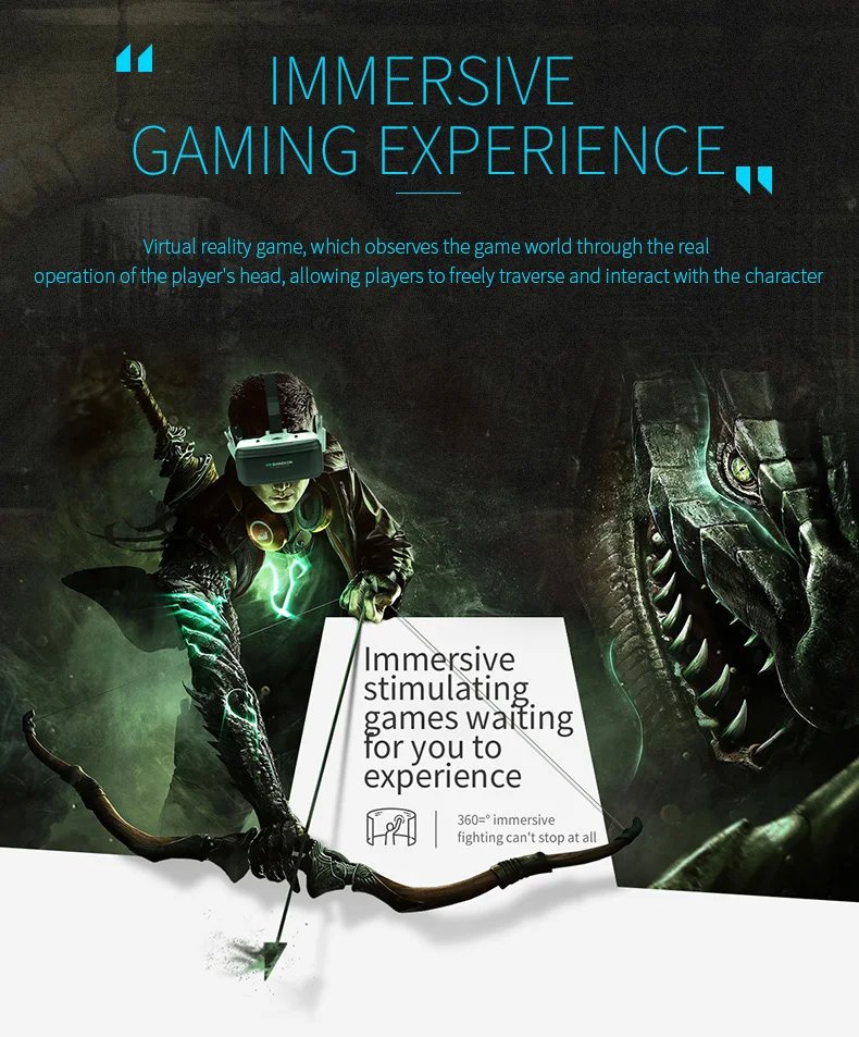 VR Shinecon Casque Helmet 3D Glasses Virtual Reality Augmented For iPhone Android Smartphone Smart Phone Goggle Mobile Viar Game