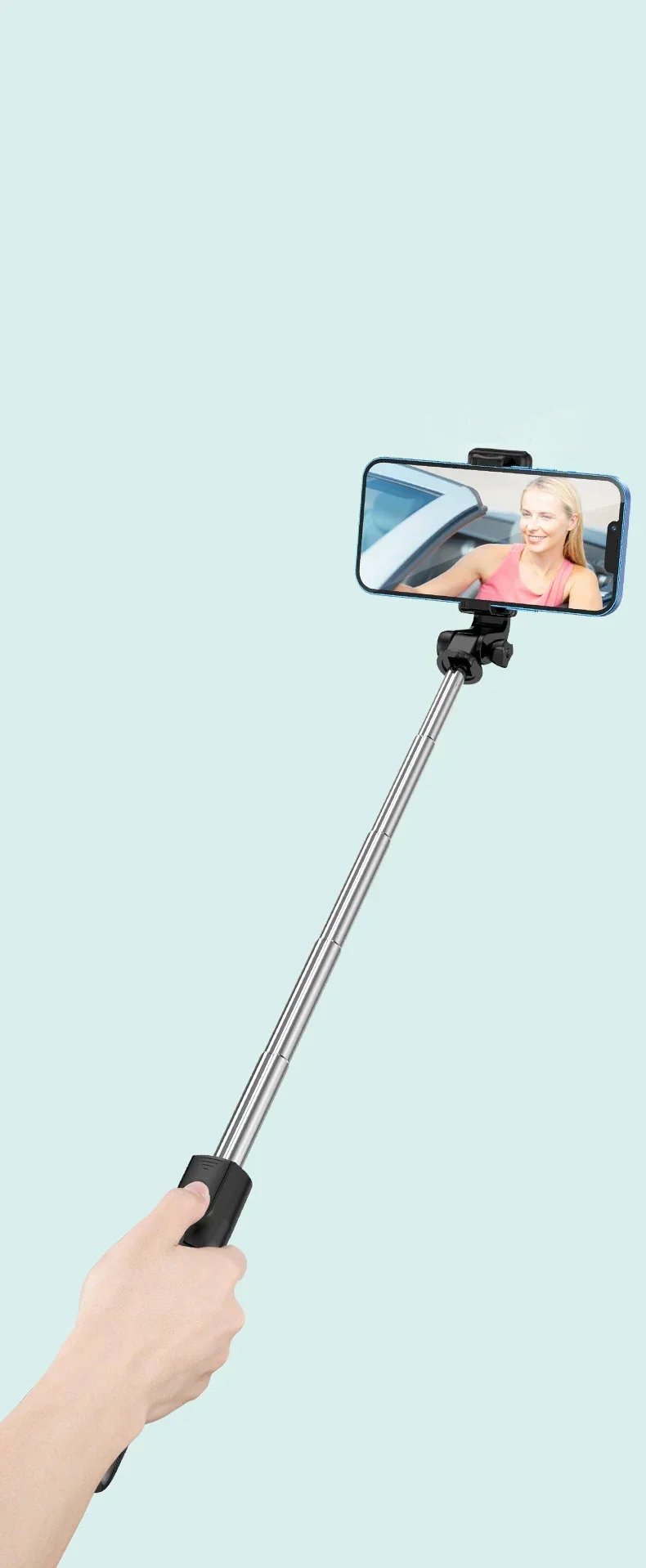 Selfie Stick Telescopic Travel Handheld Tripod Portable Phone Stand [700mm] Bluetooth Remote Extendable Phone Tripod