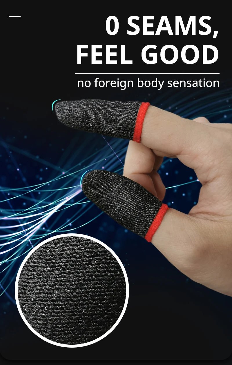 40pcs Mobile Game Fingertip Gloves Sweatproof Anti-slip Touch Screen Finger Sleeve Breathable Gaming Fingertip Cover For Gamer