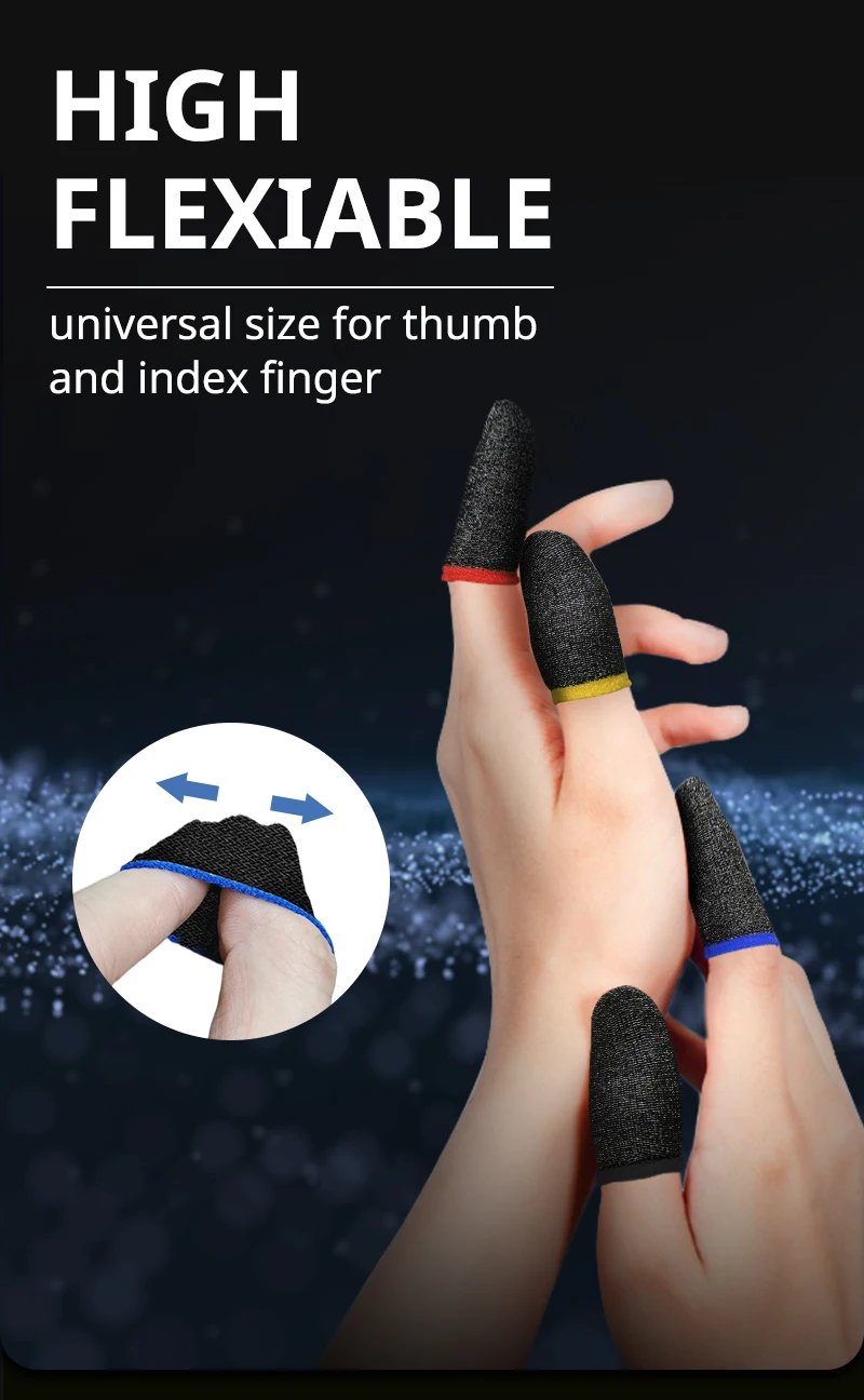 40pcs Mobile Game Fingertip Gloves Sweatproof Anti-slip Touch Screen Finger Sleeve Breathable Gaming Fingertip Cover For Gamer
