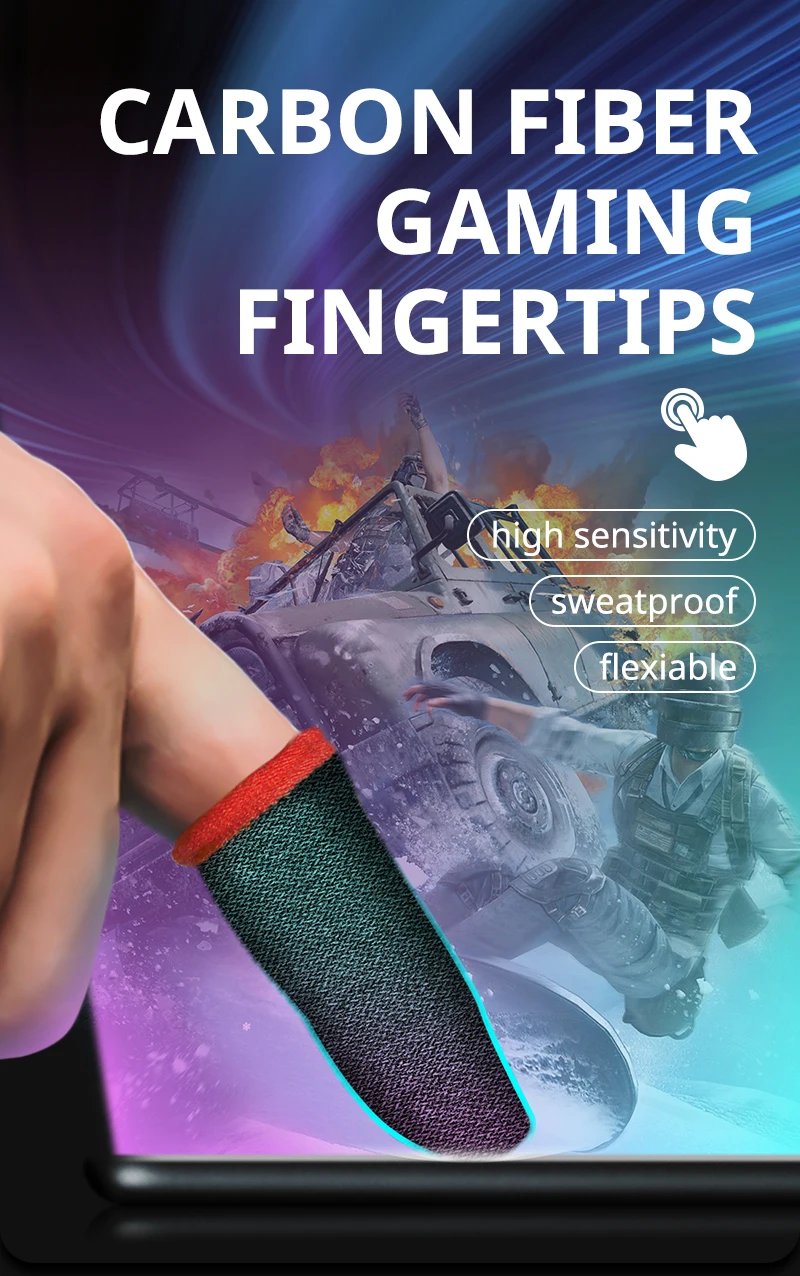 40pcs Mobile Game Fingertip Gloves Sweatproof Anti-slip Touch Screen Finger Sleeve Breathable Gaming Fingertip Cover For Gamer