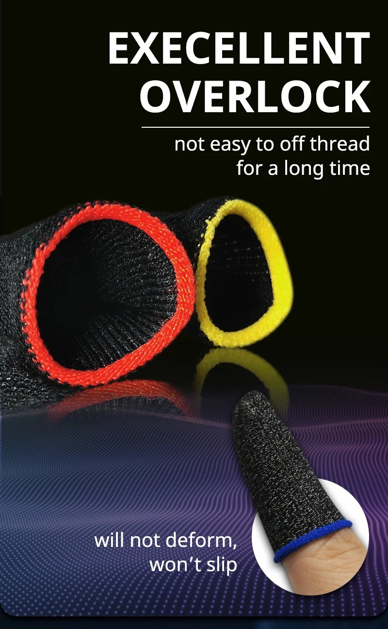 40pcs Mobile Game Fingertip Gloves Sweatproof Anti-slip Touch Screen Finger Sleeve Breathable Gaming Fingertip Cover For Gamer