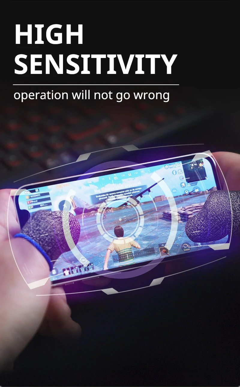 40pcs Mobile Game Fingertip Gloves Sweatproof Anti-slip Touch Screen Finger Sleeve Breathable Gaming Fingertip Cover For Gamer