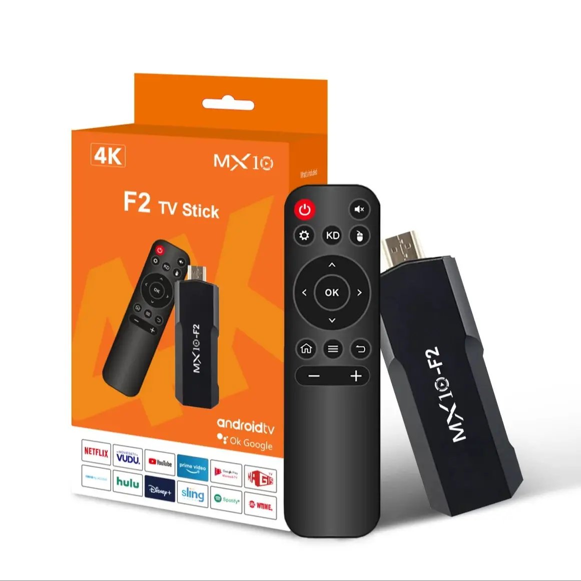 tv sticks 1gb 8gb 1 unit android 2024 stb mx10 F2 tv box android 4k eu android tv stick