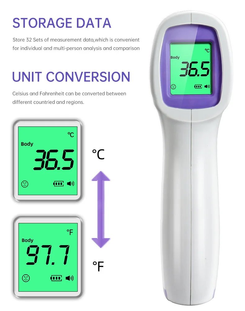 Infrared Fever Thermometer Medical Household Digital LCD Infant Adult Non-contact Laser Body Temperature Ear Thermometer Infrared Fever Thermometer Medical Household Digital LCD Infant Adult Non-contact Laser Body Temperature Ear Thermometer