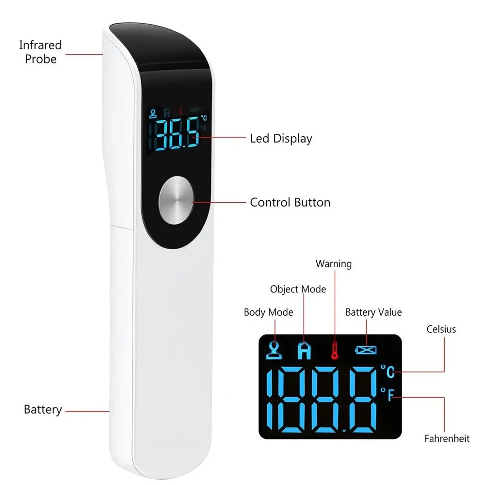Medical IR Fever Thermometer Digital Ear Thermometer Child Adult Non-contact Body Temperature or Mini Oximeter Blood Oxygen Tool