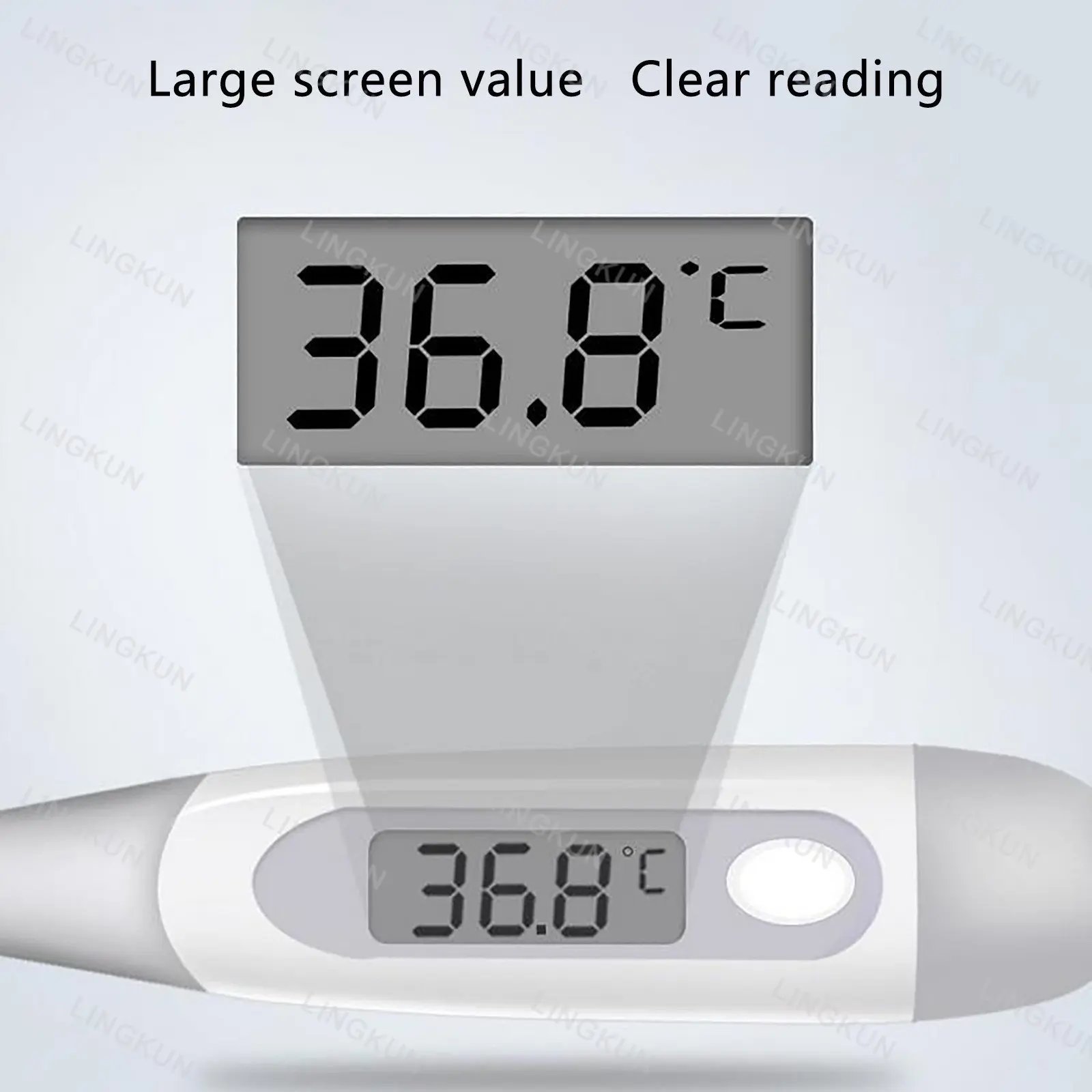 Pulse Oximeter Finger Clip Pulse Thermometer Electronic Soft Head Oral Armpit Temperature Measurement Household Adults Children