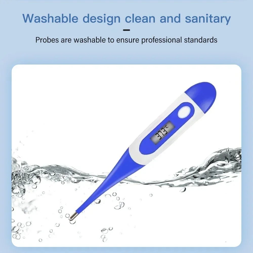 Pulse Oximeter Finger Clip Pulse Thermometer Electronic Soft Head Oral Armpit Temperature Measurement Household Adults Children