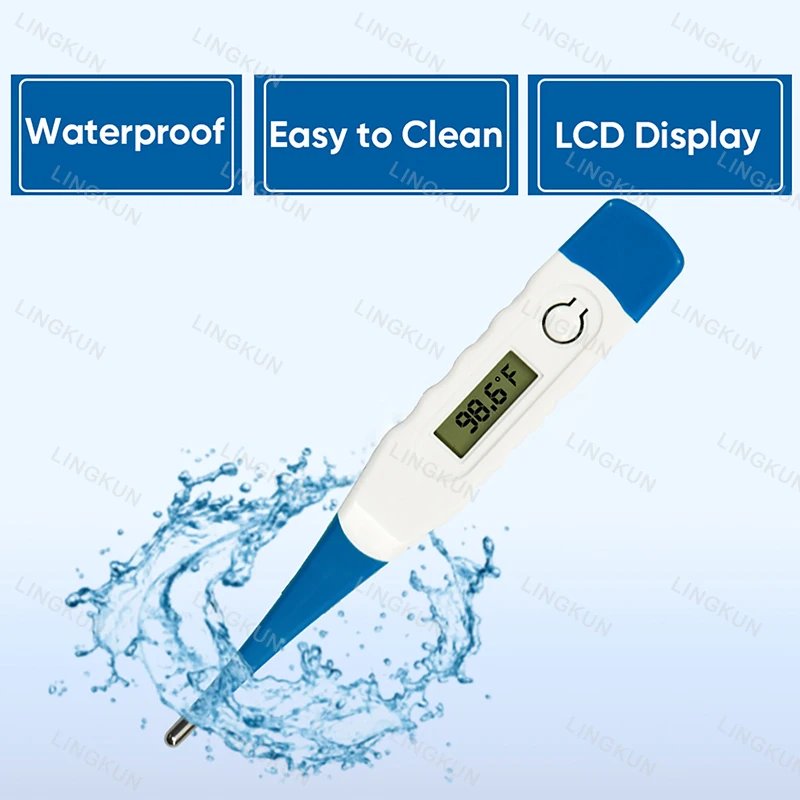 Pulse Oximeter Finger Clip Pulse Thermometer Electronic Soft Head Oral Armpit Temperature Measurement Household Adults Children