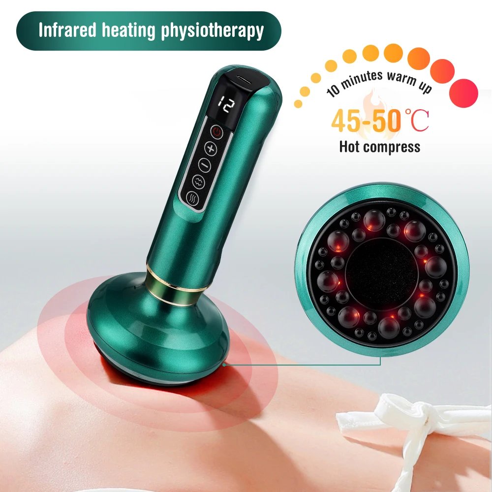 Electric Cupping Massager Vacuum Suction Cup GuaSha Anti Cellulite Beauty Health Scraping Infrared Heat Body Slimming Massage Electric Cupping Massager Vacuum Suction Cup GuaSha Anti Cellulite Beauty Health Scraping Infrared Heat Body Slimming Massage