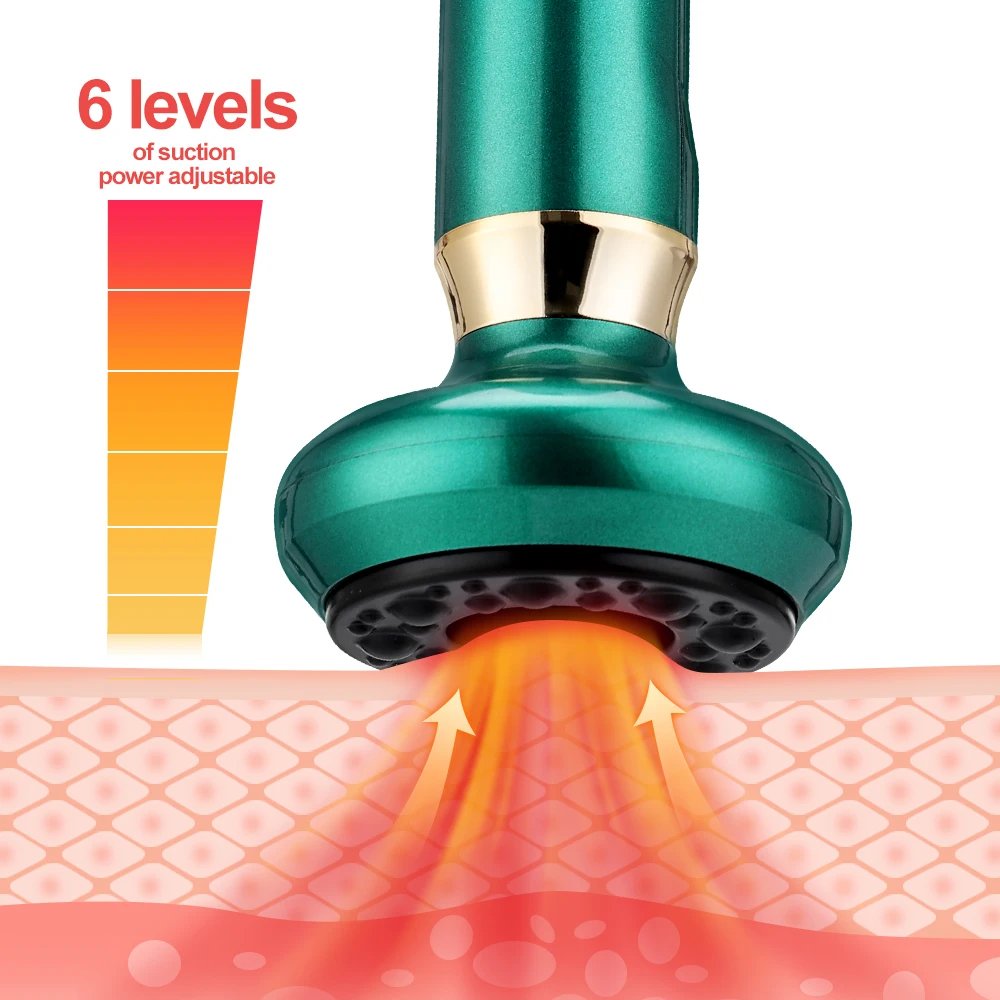Electric Cupping Massager Vacuum Suction Cup GuaSha Anti Cellulite Beauty Health Scraping Infrared Heat Body Slimming Massage