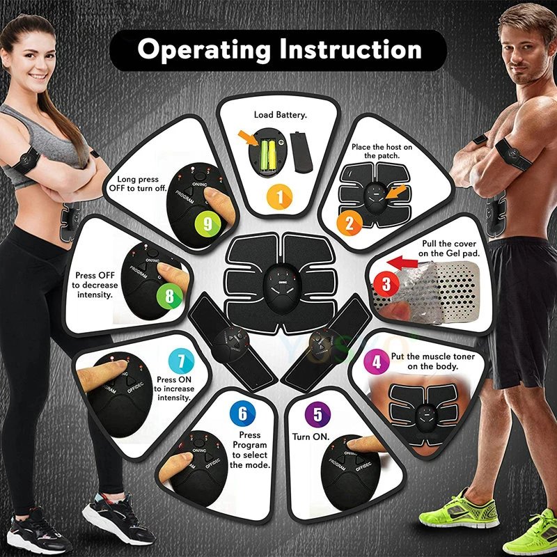 Electric Muscle Stimulator EMS Wireless Buttocks Hip Trainer Abdominal ABS Stimulator Fitness Body Slimming Massager Electric Muscle Stimulator EMS Wireless Buttocks Hip Trainer Abdominal ABS Stimulator Fitness Body Slimming Massager