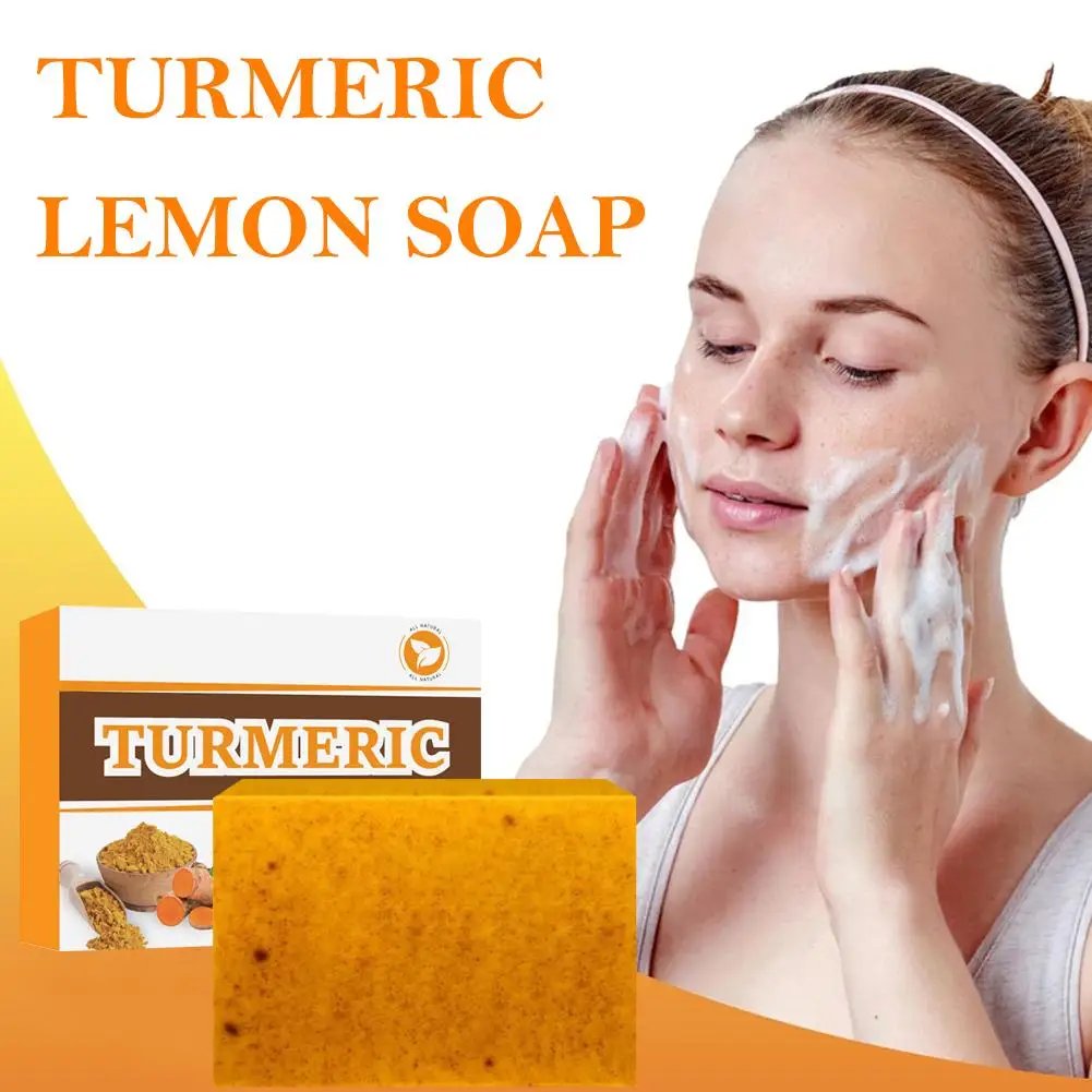 Turmeric Soap Face Cleansing Anti Acne Whitening Skin Lightening Face Remove Pimples Lightening Ginger Handmade Soap