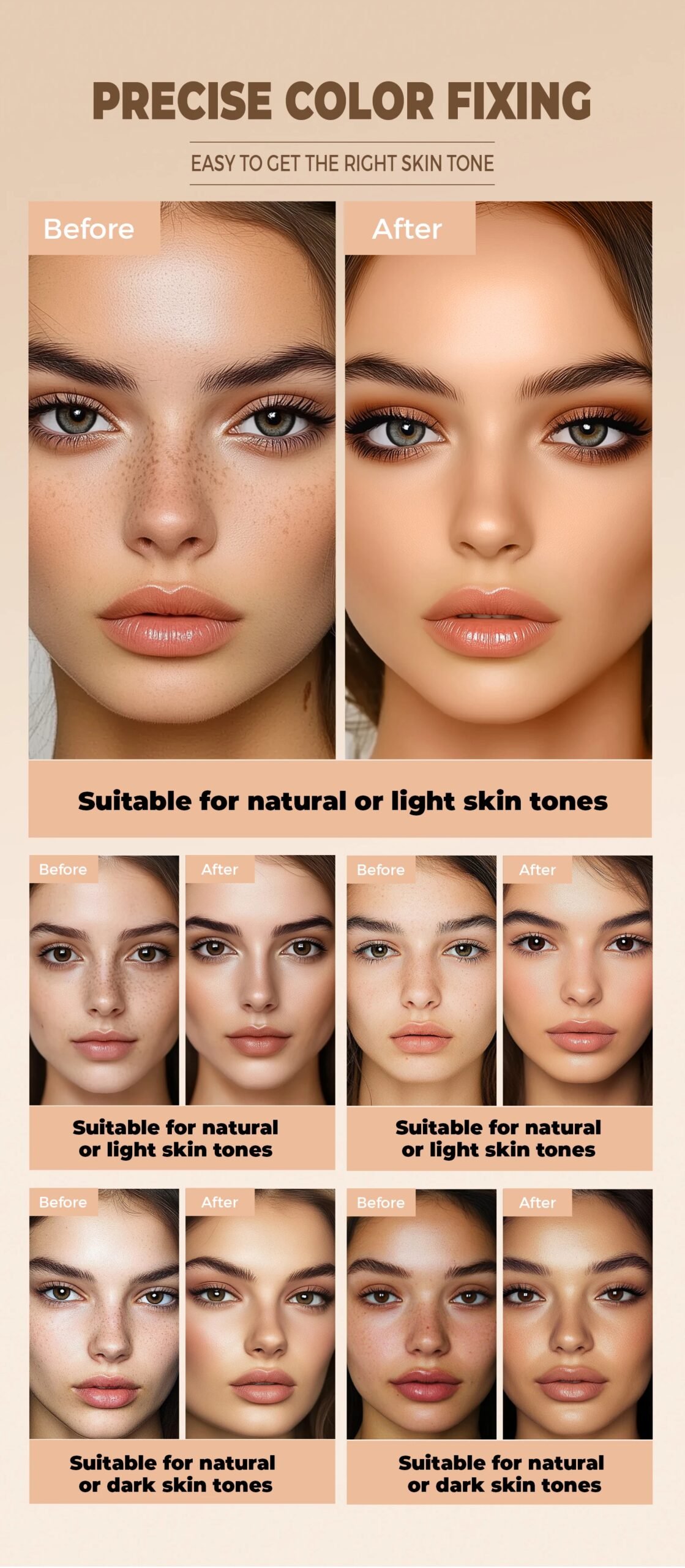 Waterproof Full Coverage Concealer for Tattoos, Scars - Natural Finish Foundation for All Skin Tones & Types