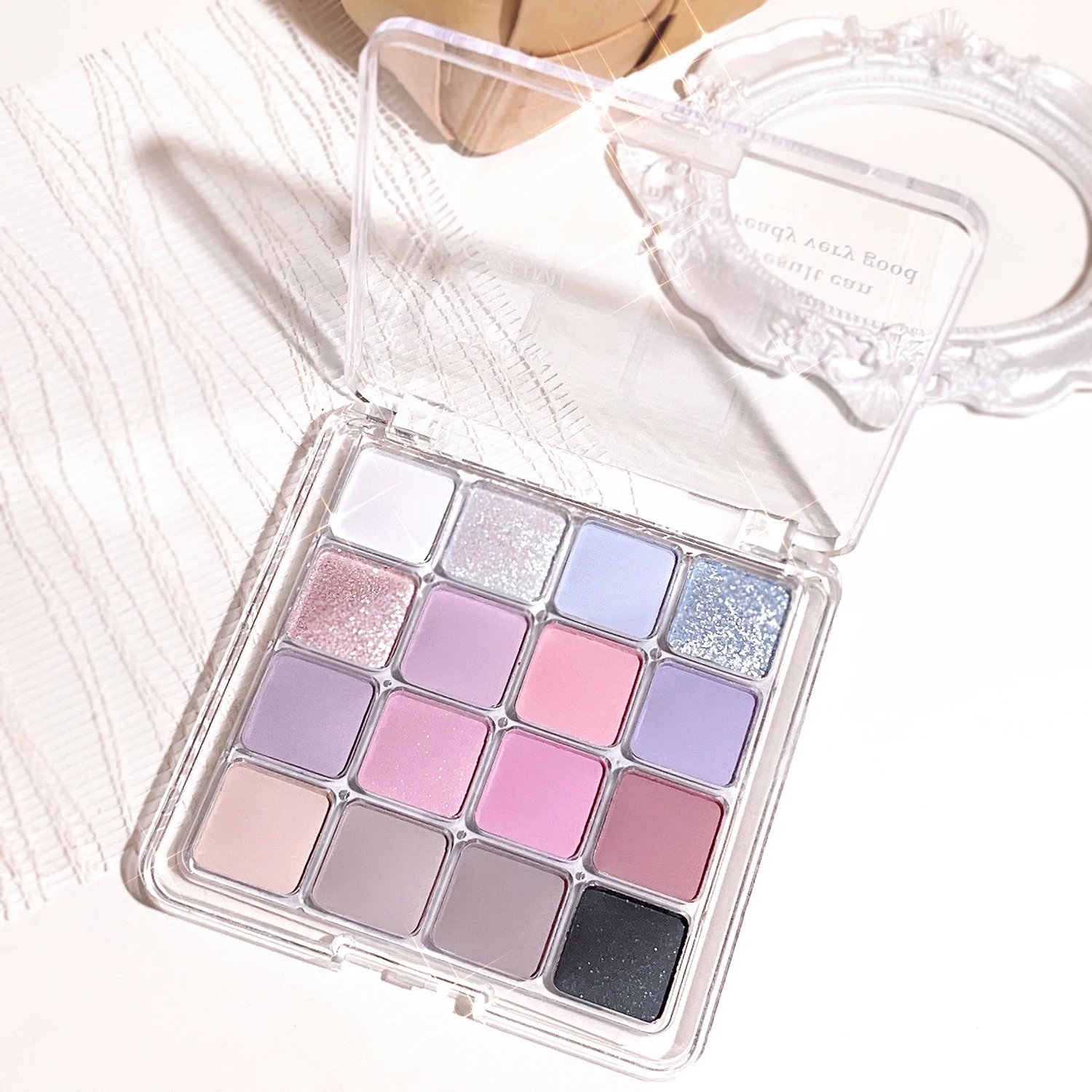 Sixteen-color sunset magic eye shadow plate pearl matte earth color Korean makeup eye shadow