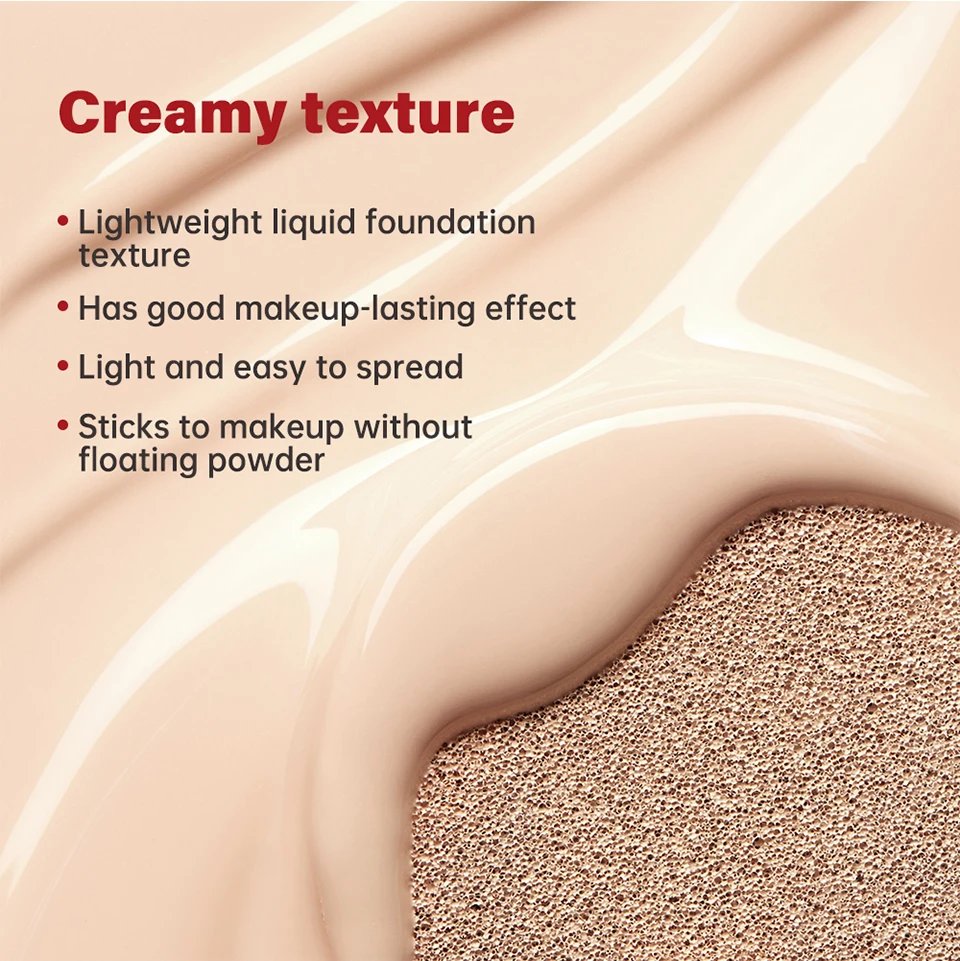 Sunscreen Cushion Foundation Fit Cushion Foundation Full Coverage Waterproof Long-lasting Concealer Long-lasting Makeup