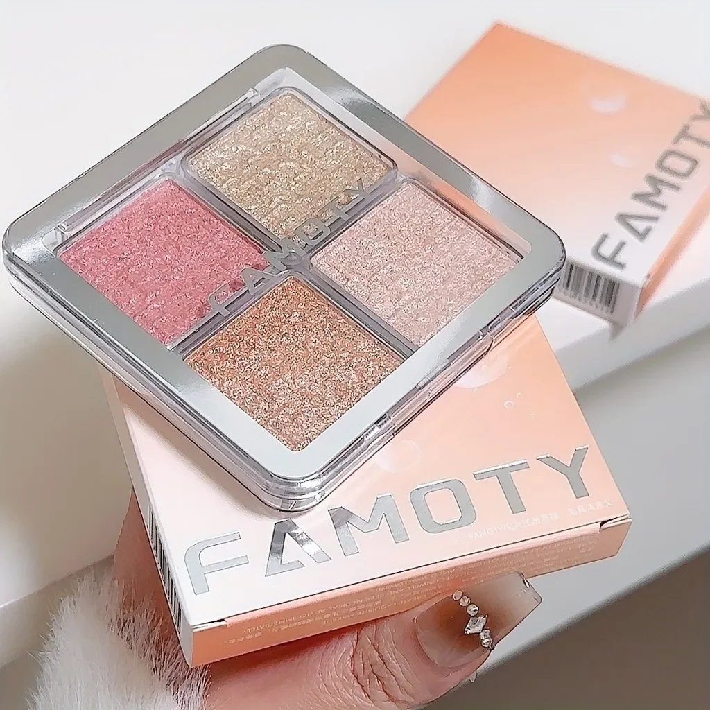 4 Color Face Highlighter Palette Illuminator Palette Natural Glow Waterproof Glitter Shimmer Baked Powder Highlighter Makeup 4 Color Face Highlighter Palette Illuminator Palette Natural Glow Waterproof Glitter Shimmer Baked Powder Highlighter Makeup
