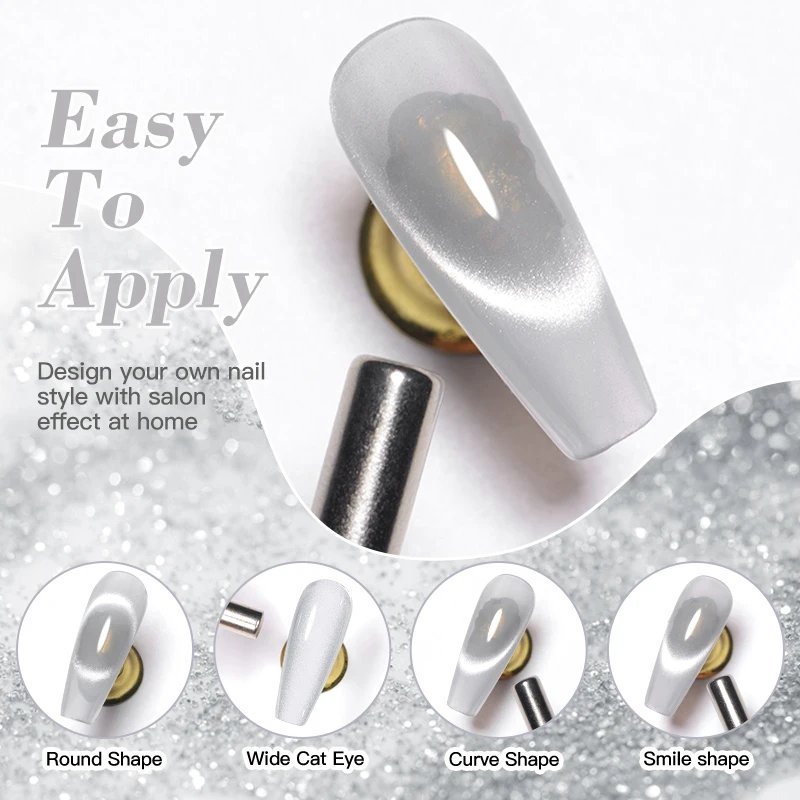 7ml Cat Magnetic Gel Nail Polish Pink Silver Semi Permanent Glitter Magnetic Gel UV/LED Needed Soak Off Painting Vanrish Design