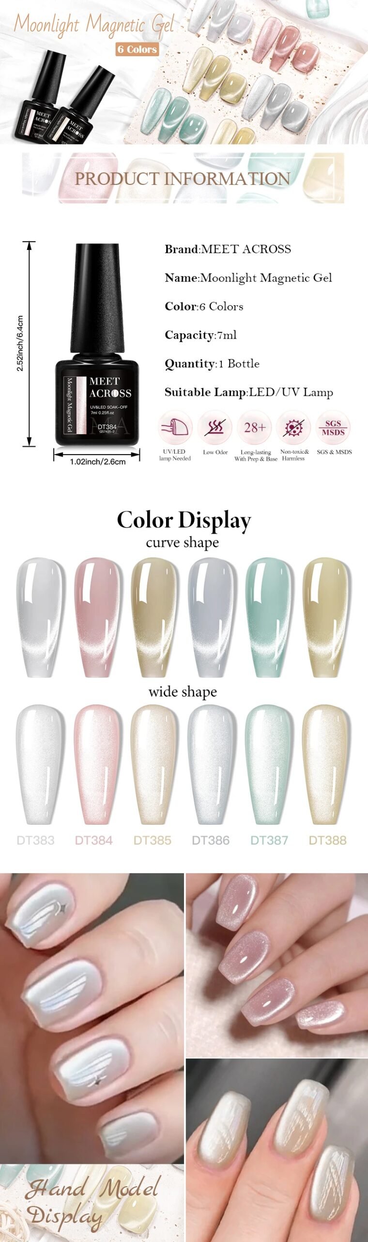 7ml Cat Magnetic Gel Nail Polish Pink Silver Semi Permanent Glitter Magnetic Gel UV/LED Needed Soak Off Painting Vanrish Design