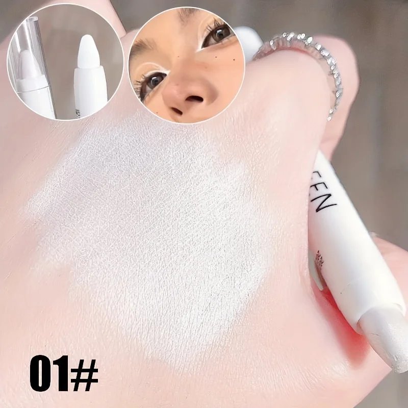 1pc Shimmering Highlight Stick, Glitter White Eyeshadow Pencil for Bright Eyes, Dazzling Effect Makeup Highlighter 1pc Shimmering Highlight Stick, Glitter White Eyeshadow Pencil for Bright Eyes, Dazzling Effect Makeup Highlighter