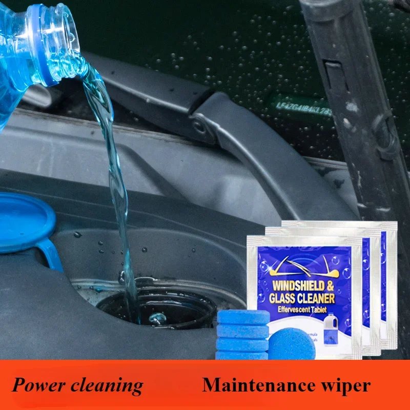 &zwnj;All-Season Windshield Washer Effervescent Tablet (Solid Concentrate) Shellac-Free Formula
