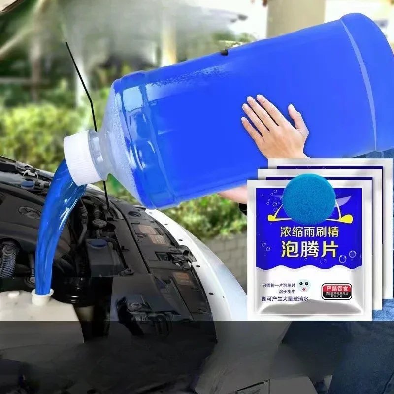 &zwnj;All-Season Windshield Washer Effervescent Tablet (Solid Concentrate) Shellac-Free Formula