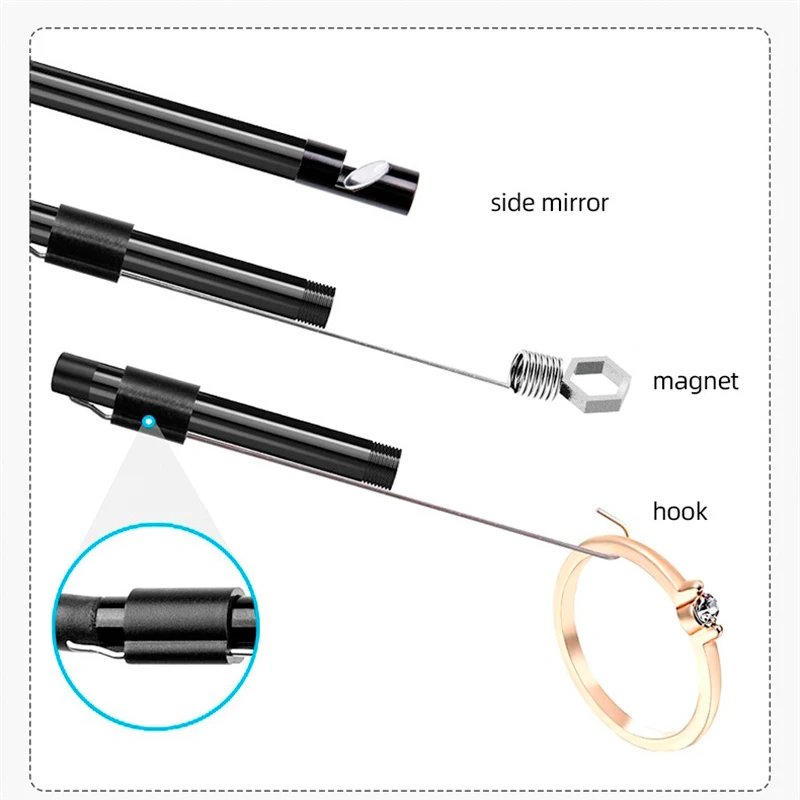 KERUI Android Endoscope Camera 2 IN1 Micro USB Type C Borescope Mini Camera Waterproof LED Car Inspection For HUAWEI XIAOMI PC