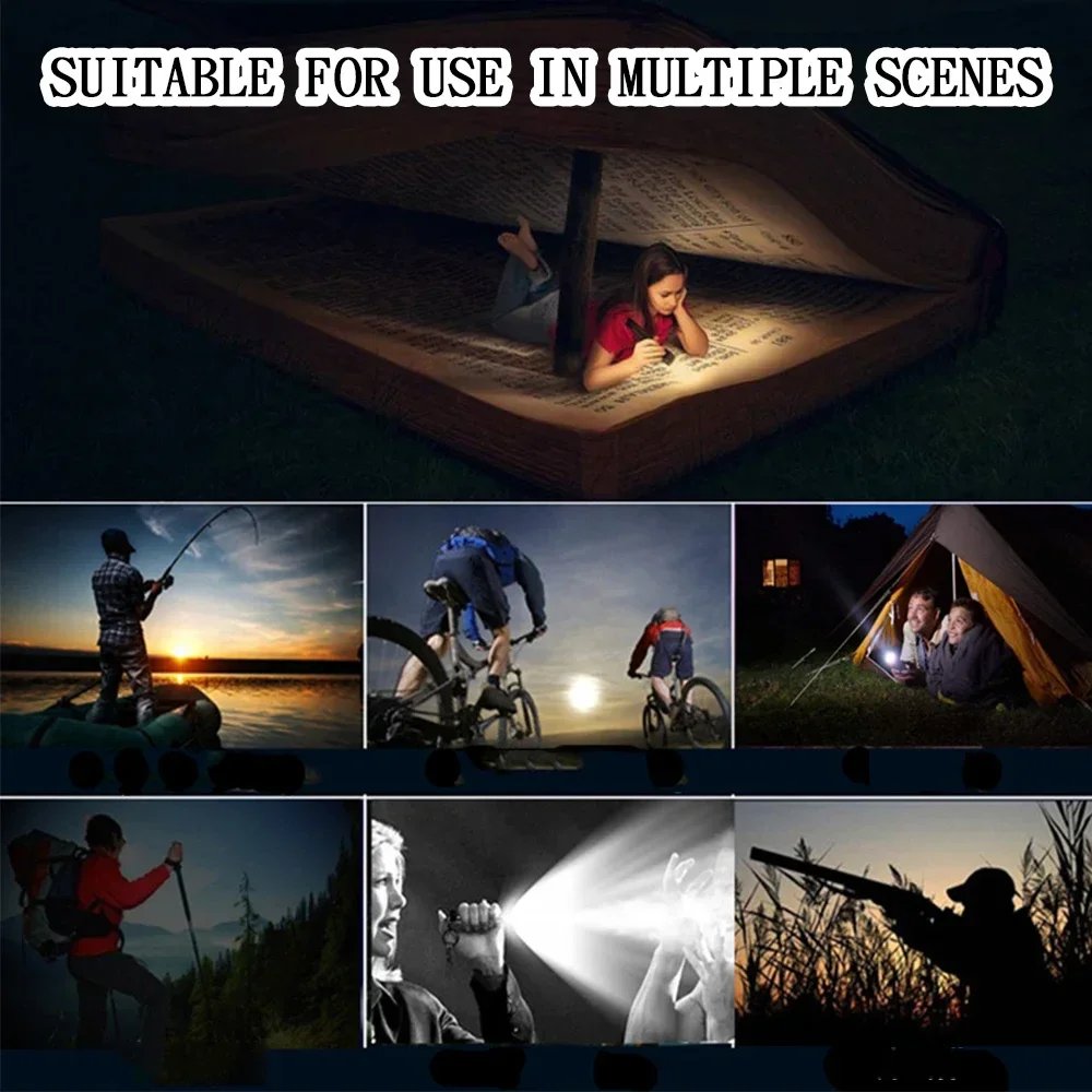 Mini LED Flashlight COB+XPE Portable Torch USB Charging Camping Lantern Zoomable Focus Light Tactical Flashlight with Pen Clip