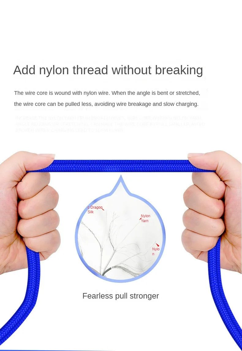 One Drag Three Data Cable for Apple Android Typec 3-in-1 Fast Charge 1.2m Nylon Braid Convenient and Fast Data Transmission One Drag Three Data Cable for Apple Android Typec 3-in-1 Fast Charge 1.2m Nylon Braid Convenient and Fast Data Transmission
