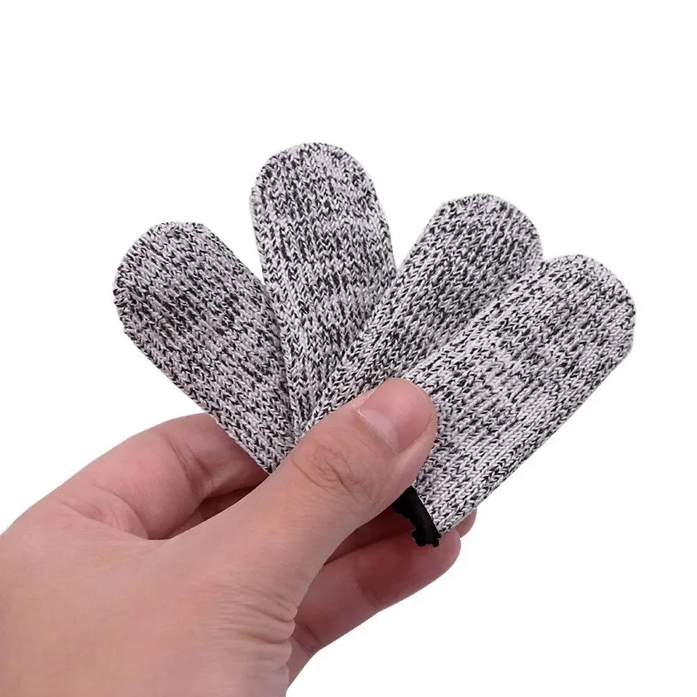 10Pcs Anti-Cut Finger Cover Finger Protector Sleeve Level 5 High-Strength Safety Flexible Anti Cut Fingertip Gloves Kitchen Tool