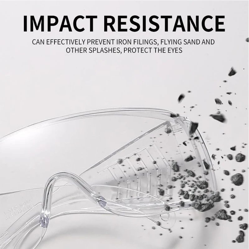 1pc Safety Glasses Anti Fog Goggles Vented Sides Shields PC Frame Spectacles for Lab Medical Anti-impact Labor Protection Glasse