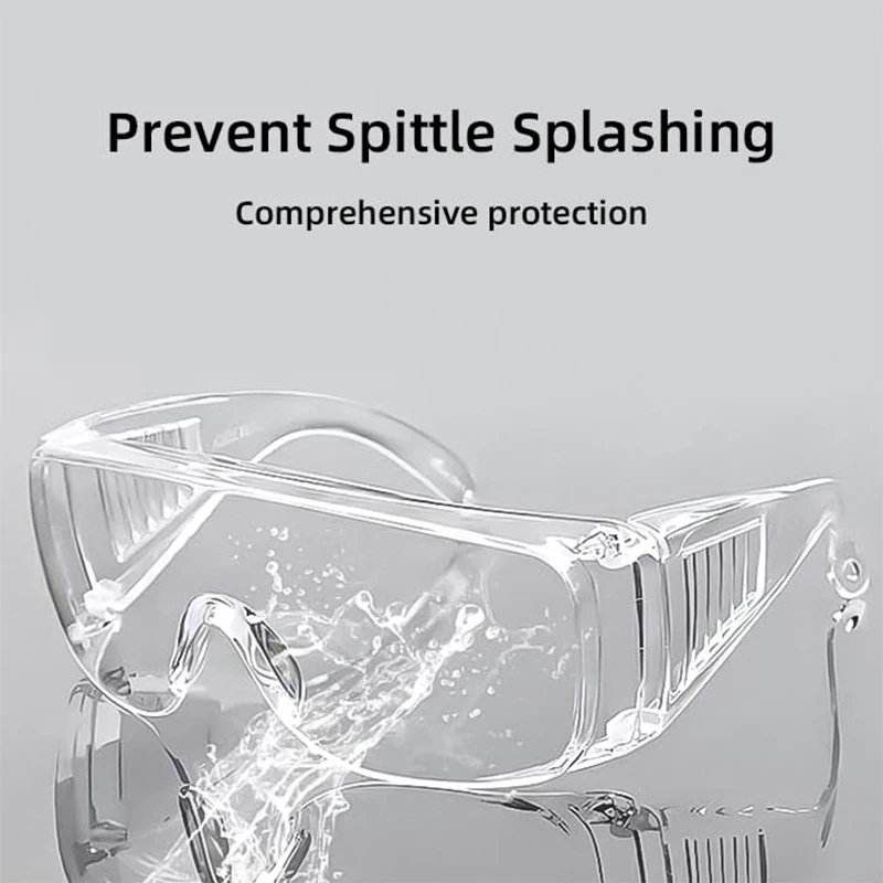 1pc Safety Glasses Anti Fog Goggles Vented Sides Shields PC Frame Spectacles for Lab Medical Anti-impact Labor Protection Glasse