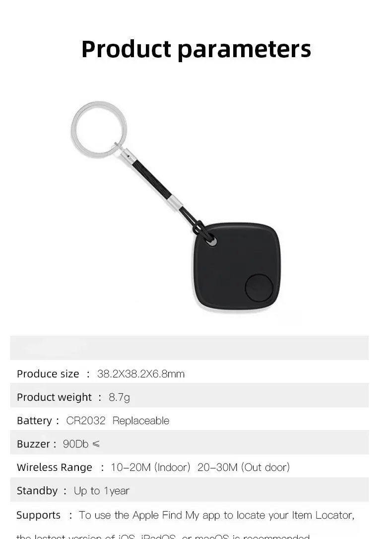 Bluetooth Mini Tracking Device for Apple Find My APP Smart Tag Kid Pet Car GPS Lost Tracker Anti-Lost Alarm Reminder Positioner