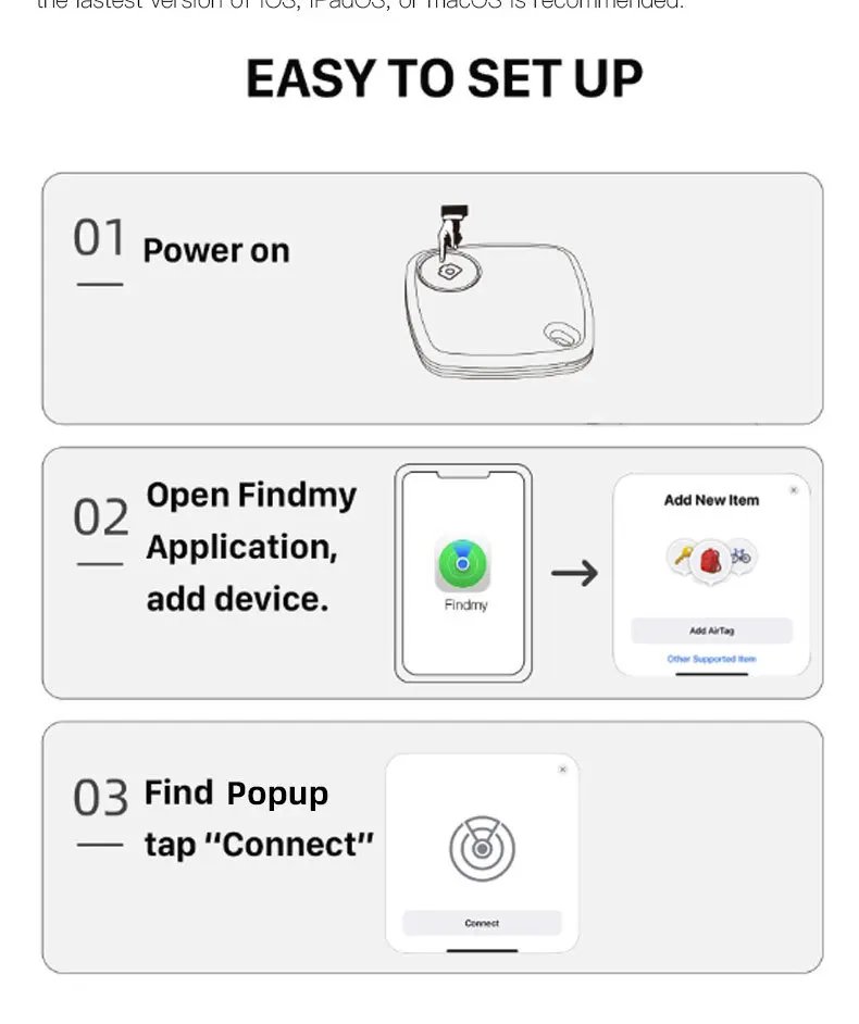 Bluetooth Mini Tracking Device for Apple Find My APP Smart Tag Kid Pet Car GPS Lost Tracker Anti-Lost Alarm Reminder Positioner
