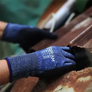 1/3Pair, Level 5Cut-Resistant Gloves, Firm Non-Slip Grip, Heavy Duty Work, Durable & Breathable Nitrile Foam Coated, Touchscreen