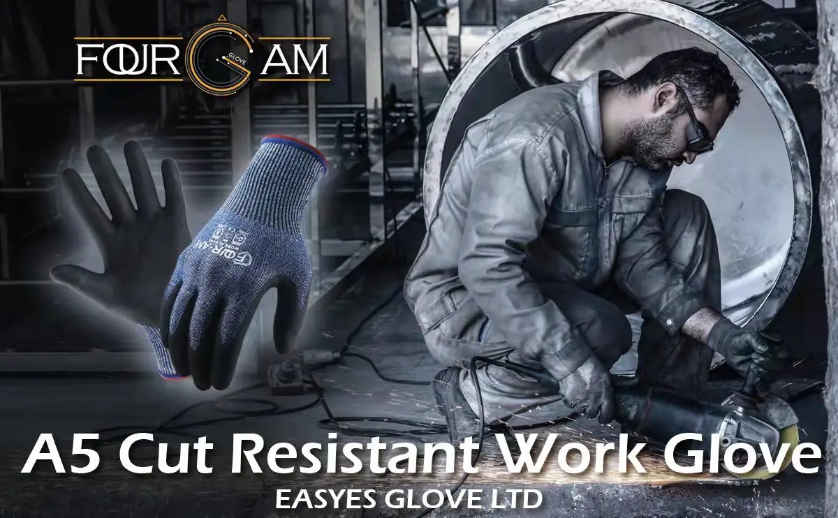 1/3Pair, Level 5Cut-Resistant Gloves, Firm Non-Slip Grip, Heavy Duty Work, Durable & Breathable Nitrile Foam Coated, Touchscreen