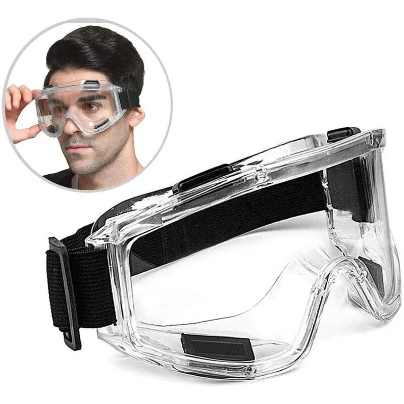 Safety Goggle Anti Splash Dust Proof Work Lab Eyewear Eye Protection Industrial Research Safety Glasses Clear Lens