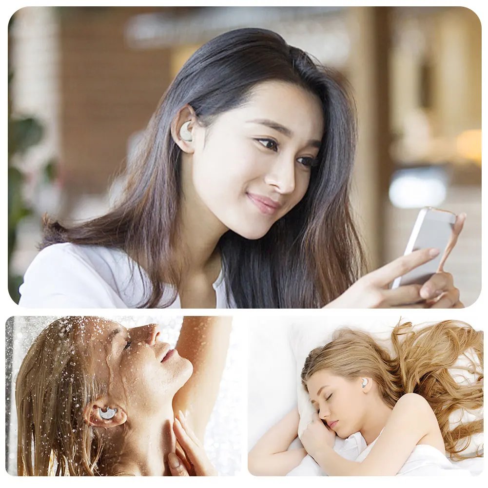 Anti Noise Silicone Earplug Sleep Noise Reduction Ear Plug Canceling Soundproof Ear Plugs Waterproof Swimming Soft Ear Protector